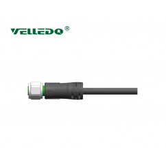 Соединитель кабельный VELLEDQ M12-F05T-5.0PUR/BK (розетка)