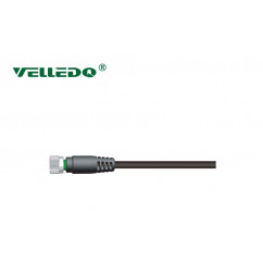 Соединитель кабельный VELLEDQ M8P-F04T-2.0PUR/GY (розетка)
